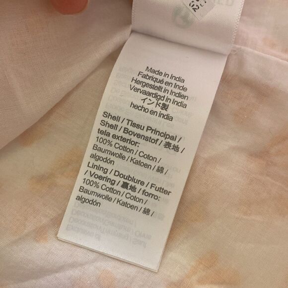 J. Crew Factory Orange Floral Puff-Sleeve Twist-Front Midi Dress Size 8 - Picture 12 of 15